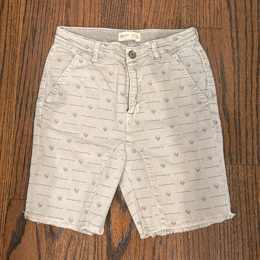 Zara Piped Athletic Shorts in Grey Size 9 Yrs